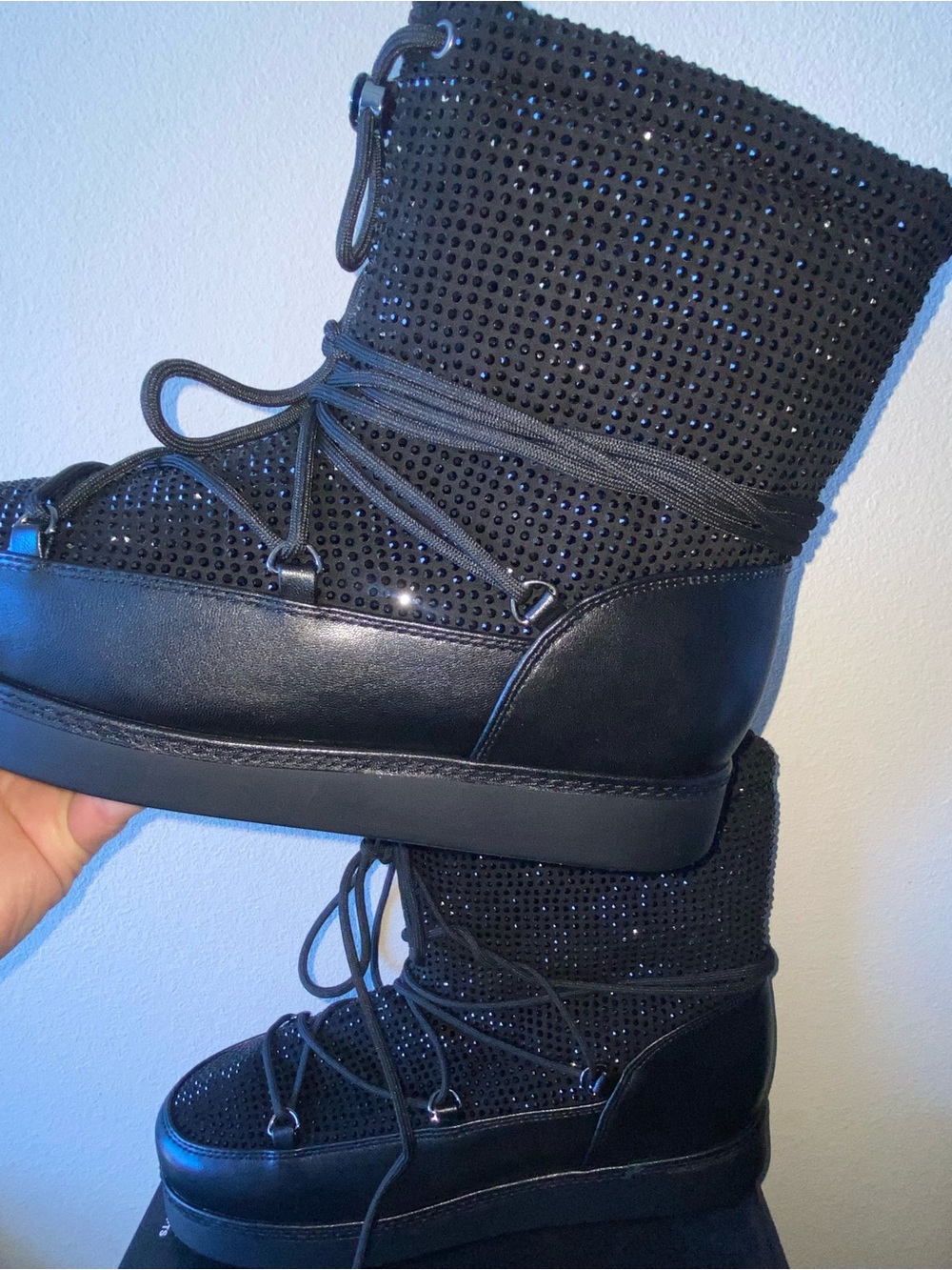 I.N.C. Women's Rhinestone Lace-Up Boots